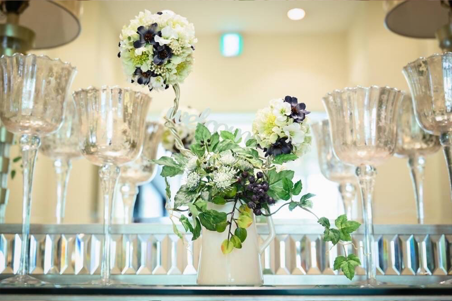 実際にお作りいただいたウェディングアイテム、装飾