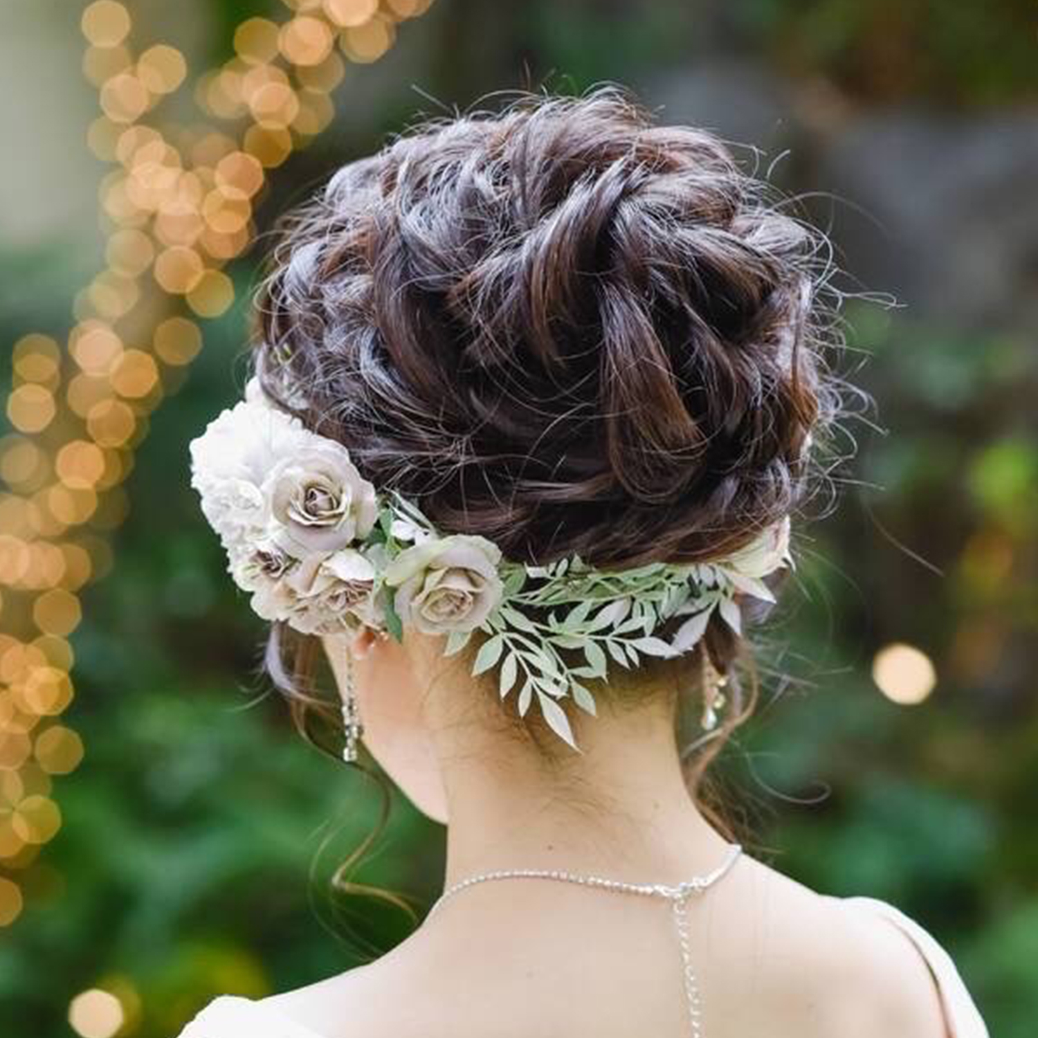 ウェディングの本番で着用された花冠